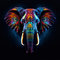 Obraz premium elephant painting on wall
