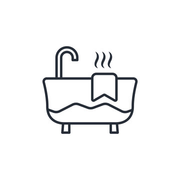 recommend clip art: Bathing icon. vector.Editable stroke.linear style sign for use web design,logo.Symbol illustration.