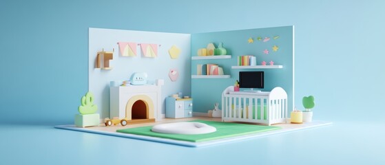 Bright and Cheerful Nursery Room Design Concept