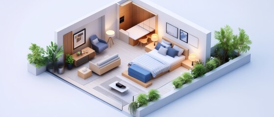 Modern Minimalist Bedroom Interior Design Concept