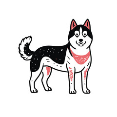 vector cute siberians-husky