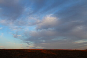 A blue sky with clouds