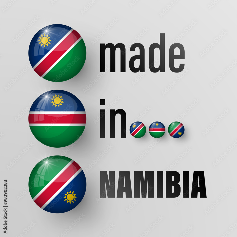 Aufkleber made in namibia graphic and label. element of impact for the use you want to make of it.