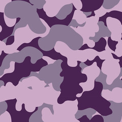 Camouflage pattern hand drawn. Seamless background illustration.