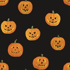 Pumpkin pattern tile 