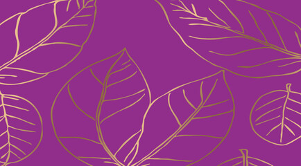 Luxurious golden botanical background. Printable wallpapers, covers, wall art, greeting card, wedding cards, invitations.