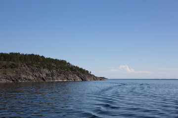 Naklejka premium Russia Karelia Valaam Island on a sunny summer day