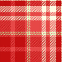 Pastel textile fabric background, intense vector texture check. Platform plaid pattern seamless tartan in red and light yellow colors.