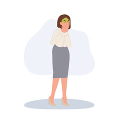 Female Health. Sick Woman Feeling Nauseous and Ready to Vomit Due to Unpleasant Odor