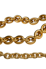 Fototapeta premium Steel chain isolated on white backgroound.