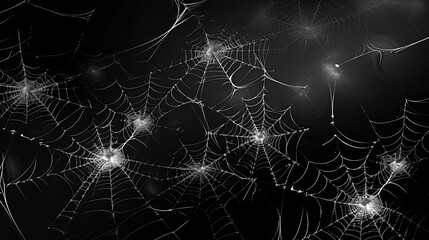 black spider webs illustration or black cobwebs illustration