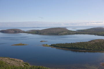 Russia Arkhangelsk region Kuzova archipelago on a cloudy summer day