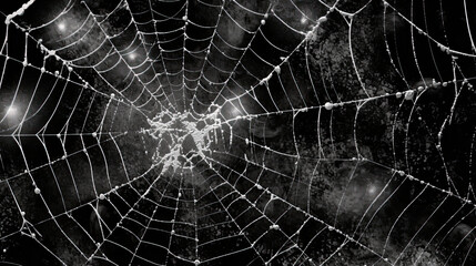 Fototapeta premium dark white spider webs illustration or dark white cobwebs illustration