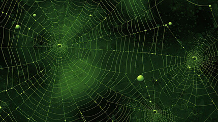 Naklejka premium dark green spider webs illustration or dark green cobwebs illustration