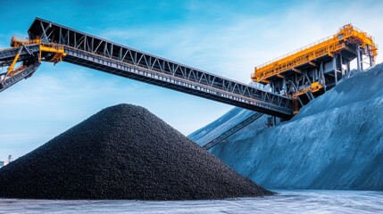 Coal Conveyor Belt Industrial Machine Mining Transportation