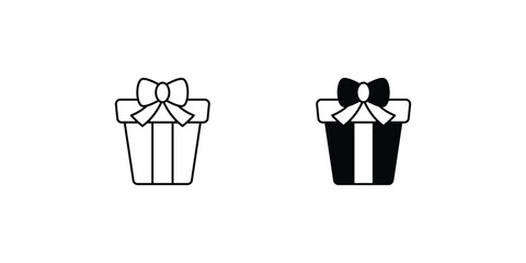 present set icon with white background vector stock illustration