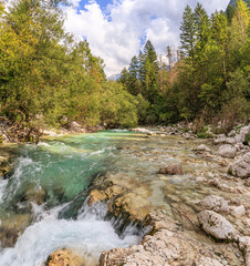 The Soča river in Slovenia