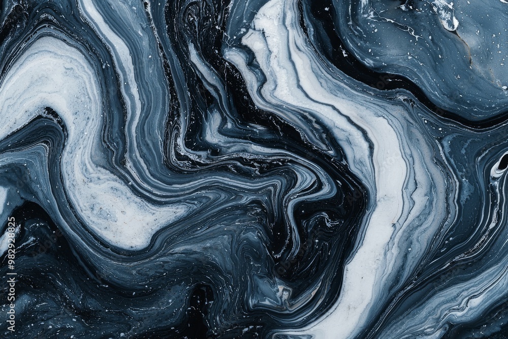 Poster mesmerizing close-up of abstract marble patterns on a floor
