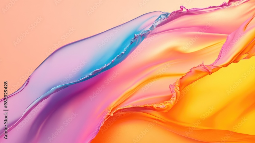 Poster dynamic color arrangement with a blend of complementary tones