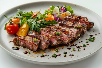 Japanese teppanyaki beef with vegetables