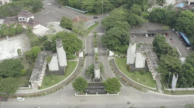 4K aerial footage central government area of banten province, KP3B banten province