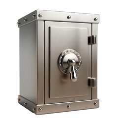 Fototapeta premium Closed metal safe with a combination lock is providing security for valuables