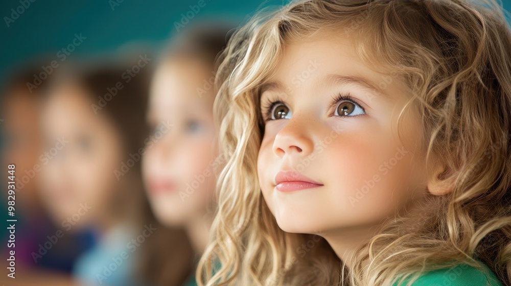 Aufkleber a classroom of students from diverse ethnicities and backgrounds learn together, fostering a sense o