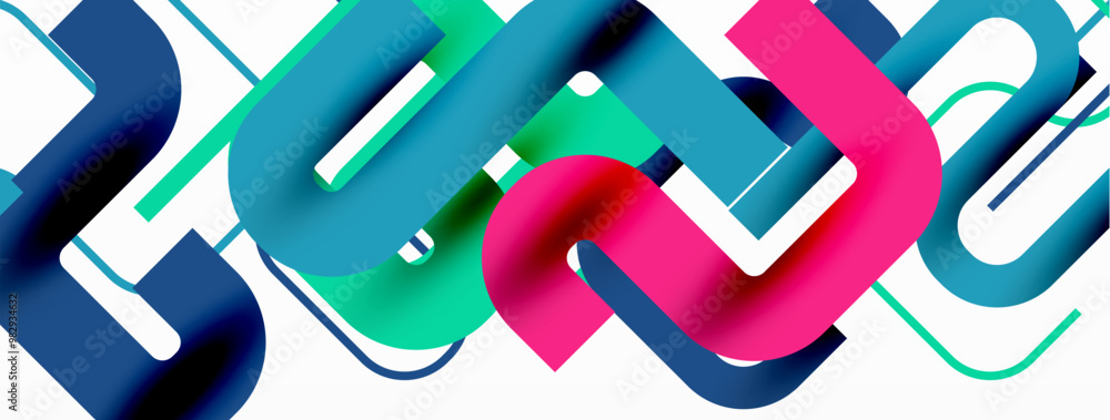 Poster wave lines minimal abstract background
