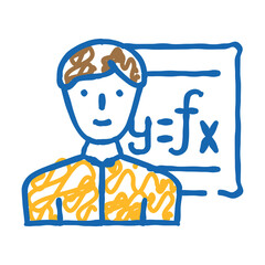 mathematician engineer worker doodle icon sketch vector. mathematician engineer worker sign. isolated symbol illustration
