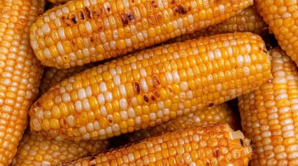 A pile of corn on a table