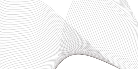 innovation wave line background with smooth shape and black white color. Beautiful waving line in white background color. Horizontal banner template. Abstract smoke template