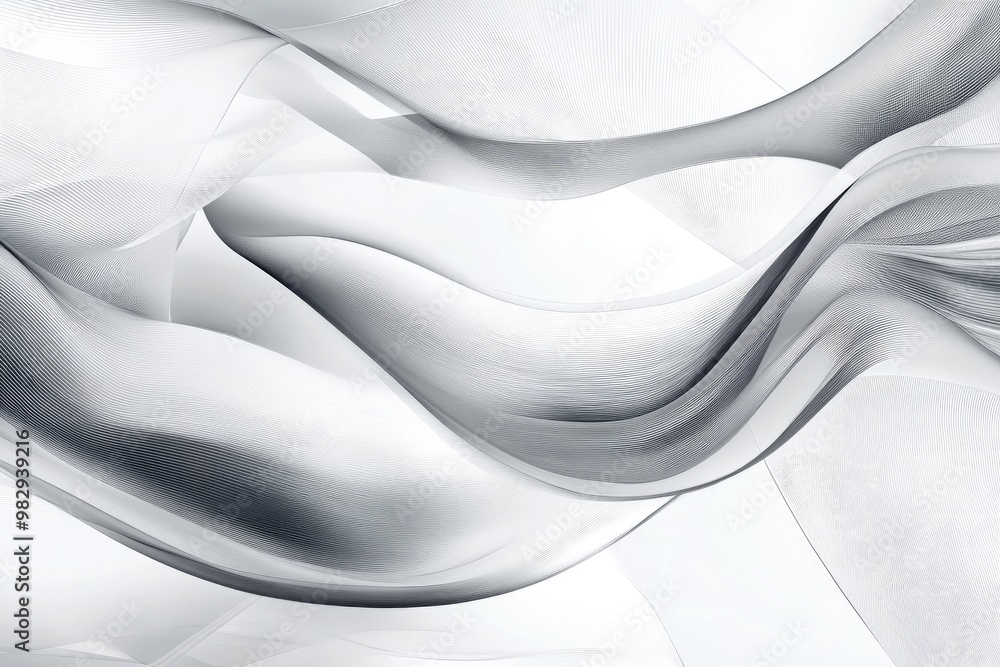 Poster elegant and contemporary abstract digital graphic design background in soft shades of gray and white