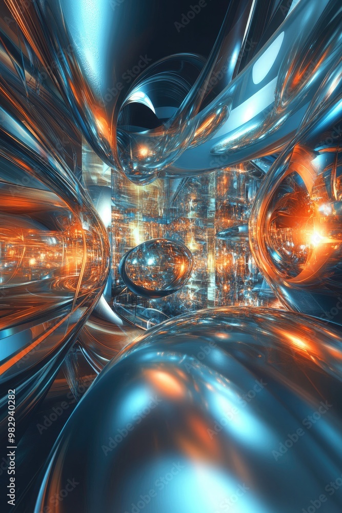 Poster artistic and imaginative abstract 3d background created through digital design