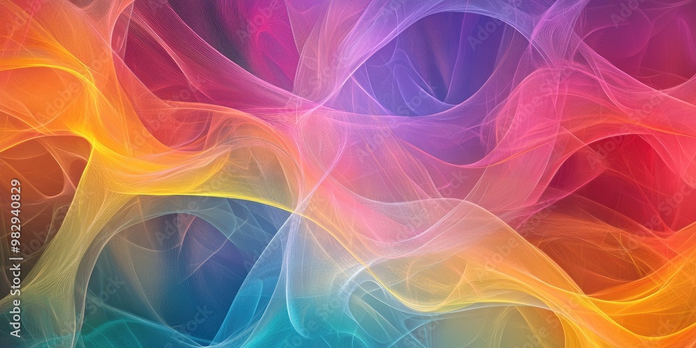 Fototapete Abstract fractal design on a colorful background created digitally Versatile design element suitable for titles page backgrounds banners labels prints posters web content and presentations Raster c