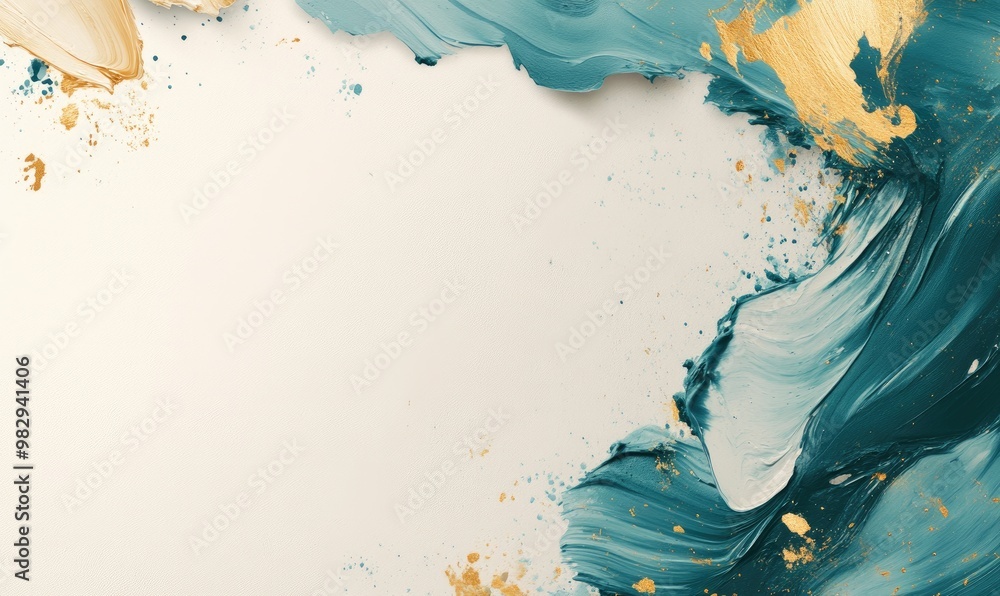 Aufkleber elegant splash of paint background with customizable text space