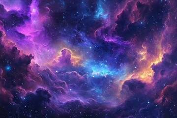 Obraz premium Stunning and vibrant depiction of an imaginative cosmic landscape