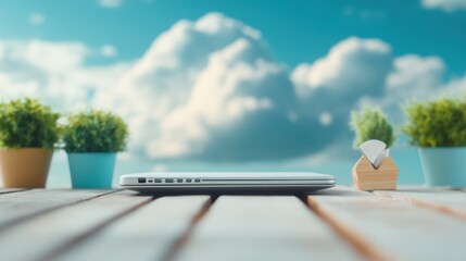 A remote team sharing ideas and collaborating on a project using cloud based software and online communication platforms.