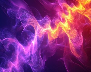 Fototapeta premium Vibrant fractal energy streams digital illustration for innovative graphic design