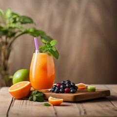 Fototapeta premium delicious fresh juice illustration background