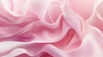 Obraz premium Pale pink digital abstract background featuring curved lines for creative use Illustration