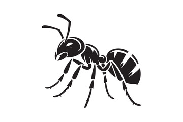 Ant vector art silhouette illustration