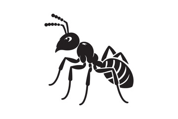 Ant vector art silhouette illustration