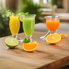 Fototapeta premium delicious fresh juice illustration background