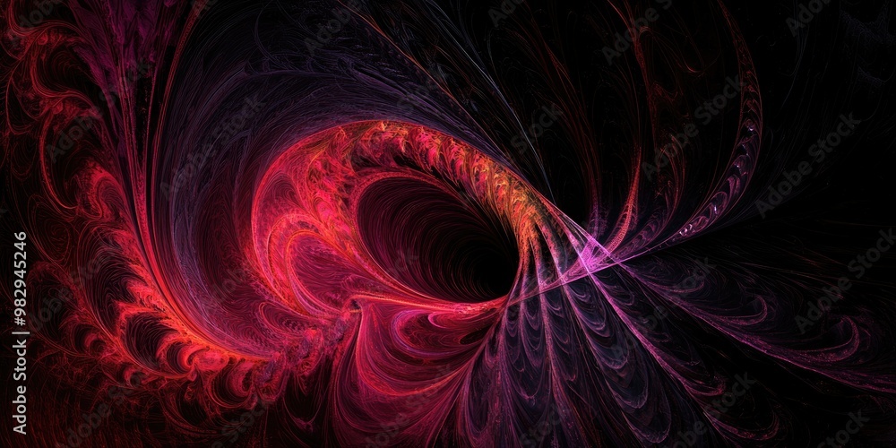 Poster abstract fractal design featuring a black background suitable for logos design concepts web applicat