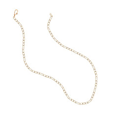 Realistic gold chain in watercolor. Isolated jewelry illustration for web design, fashion magazines, presentations, jewelry design courses