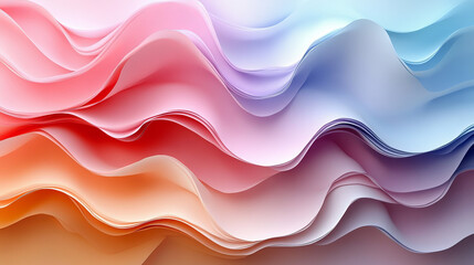Fototapeta premium abstract pastel minimal background with geometric gradient waves 