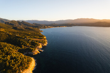 sunset over the river