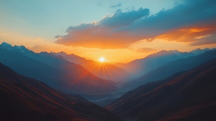 Obraz premium A dawn landscape