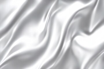Fototapeta premium Elegant white silk fabric draping softly, creating a luxurious texture and smooth flow. Perfect for backgrounds and textile designs.