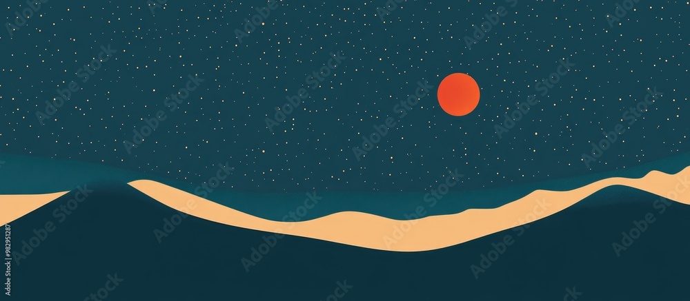 Poster lunar eclipse concept with moon eclipse background design